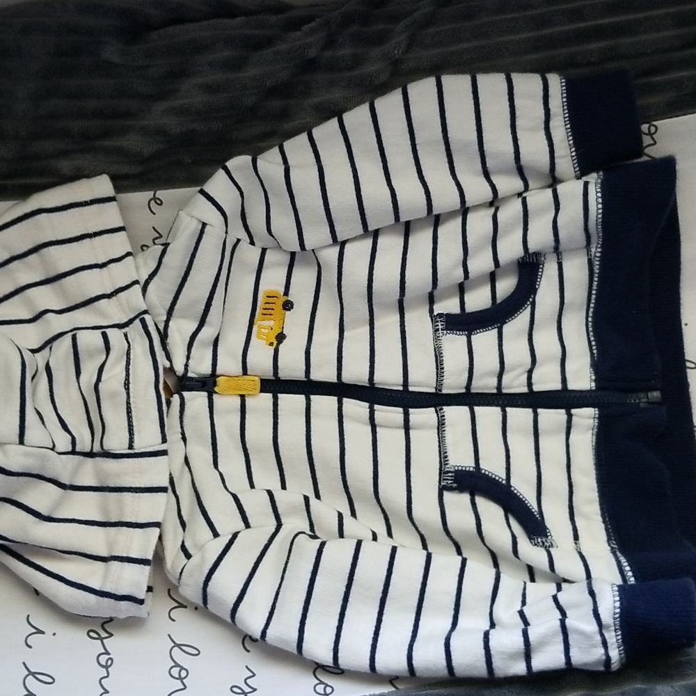 Carter's Baby Zip-up Hoodie with Bus Logo 12 Months